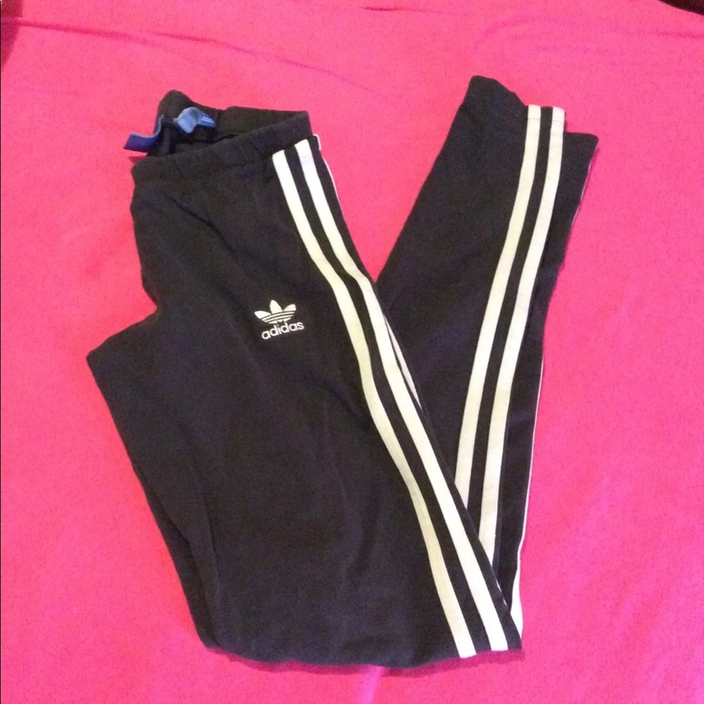 Adidas striped leggings xs